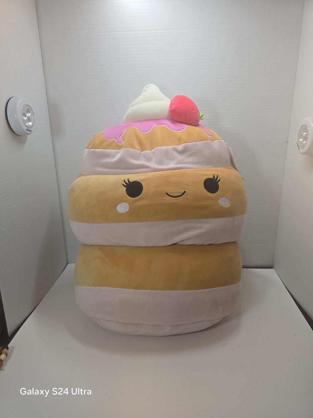Squishmallows Yellow Pink Cream Strawberry Dessert Plush